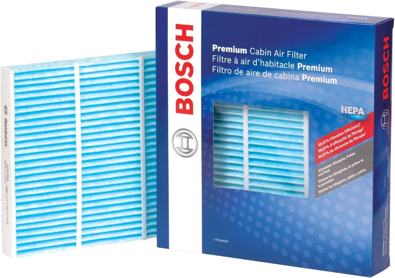 BOSCH فلتر هواء المقصورة HEPA 6055C - متوافق مع بعض سيارات لكزس ES، GS، GX، IS، LS، RX؛ سوبارو ليجاسي، أوتبك؛ تويوتا 4Runner، كامري، كورولا، هايلاندر، بريوس، RAV4، سيكويا، سيينا، توندر + المزيد - Image 1